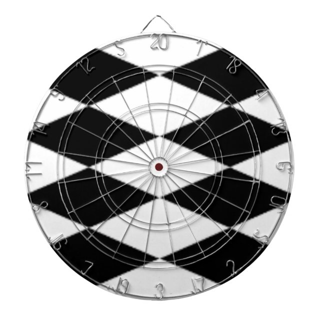 SVARTA OCH VITA DIAMONER DARTTAVLA (Framsidan)