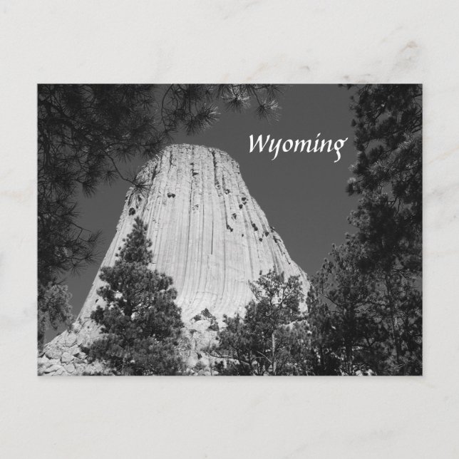 Svarta och vita Djävulen Torn Vykort (Framsida)