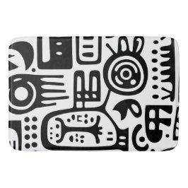 Svarta och vita dockor 4 av 4 badrumsmatta