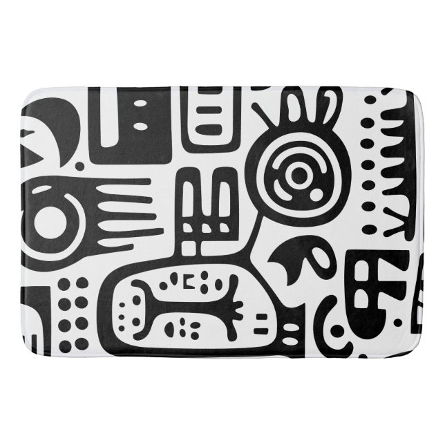 Svarta och vita dockor 4 av 4 badrumsmatta (Framsidan)