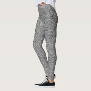 Svarta och vita ekomeddelanden leggings