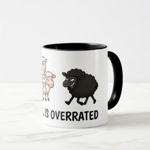 Svarta och vita får mugg