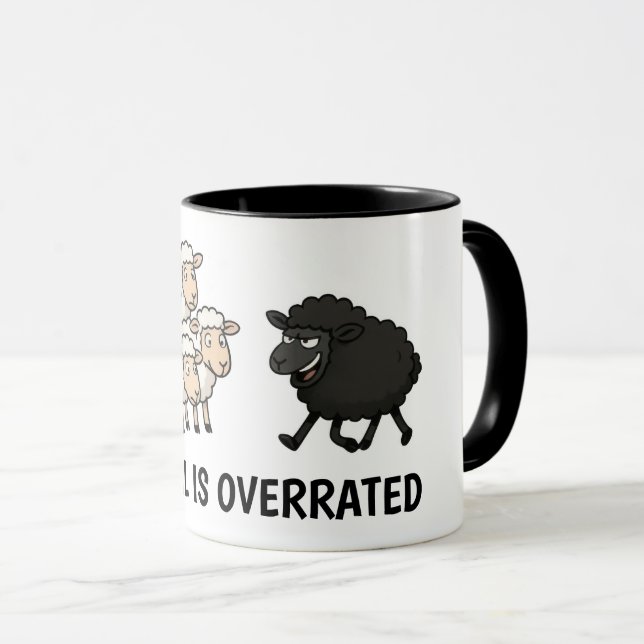 Svarta och vita får mugg (Framsida höger)