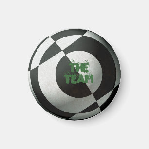 Svarta och vita fotbollar magnet