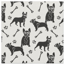 Svarta och vita fransyska Hundar