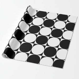 svarta och vita geometriska former presentpapper