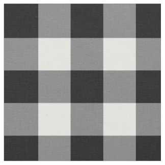 Svarta och vita Gingham Tyg