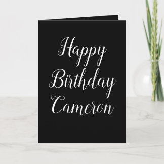 Svarta och vita Grattis på födelsedagen till honom Helgkort