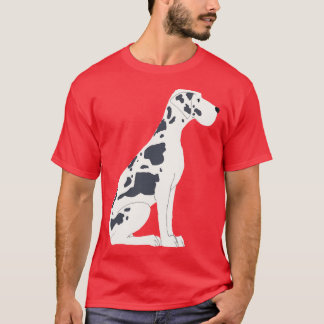Svarta och vita Great dane Hund T Shirt