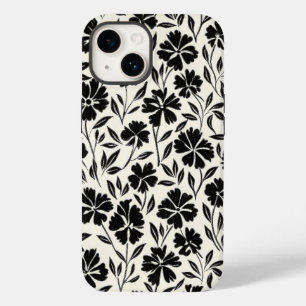 Svarta och vita Hand plockade-blommor