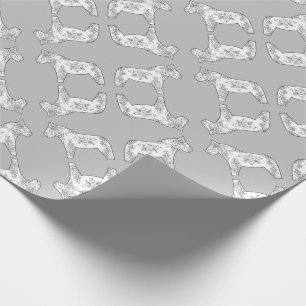 Svarta och vita hästar presentpapper