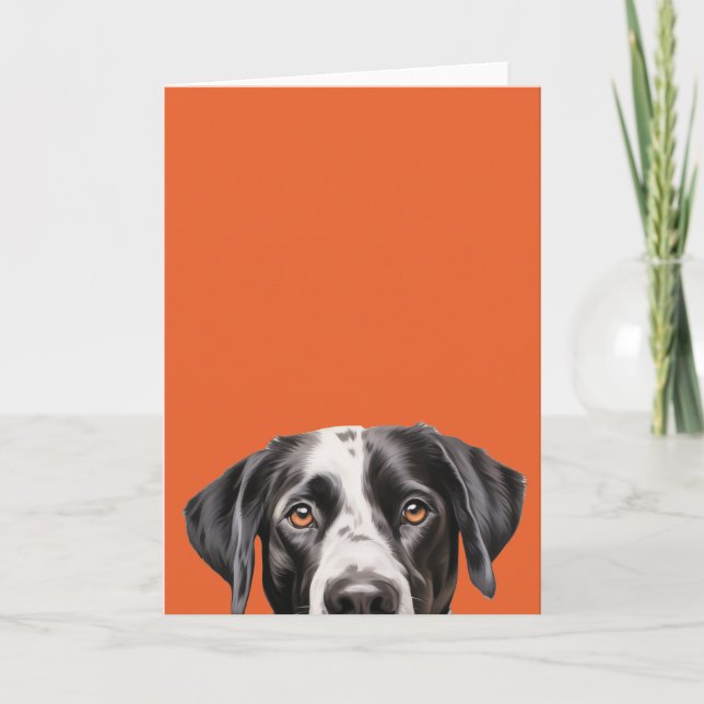 Svarta och vita Hund Ansikte Inbjudan (Framsida)