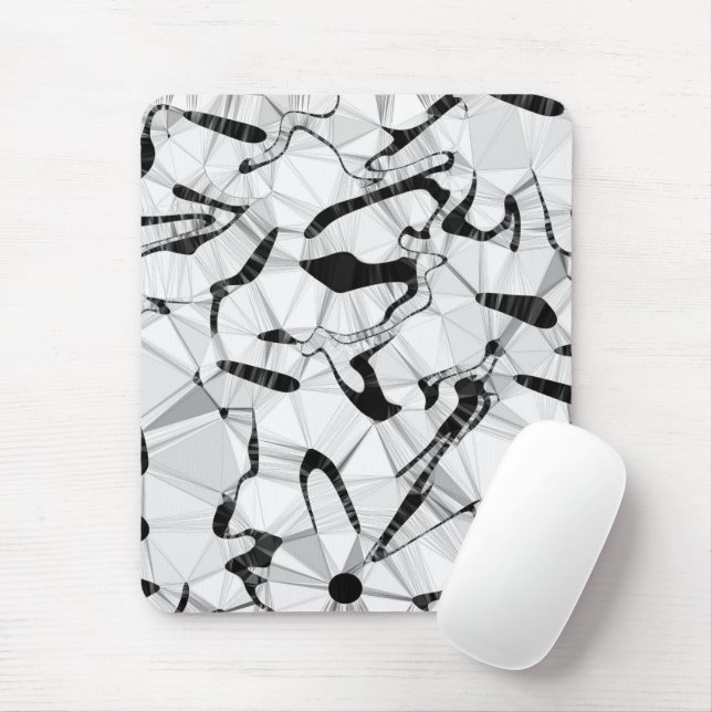 Svarta och vita i Rörelse Mousepad Musmatta (Med mus)