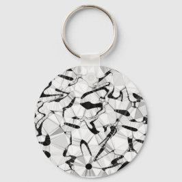 Svarta och vita i Rörelse Nyckelring