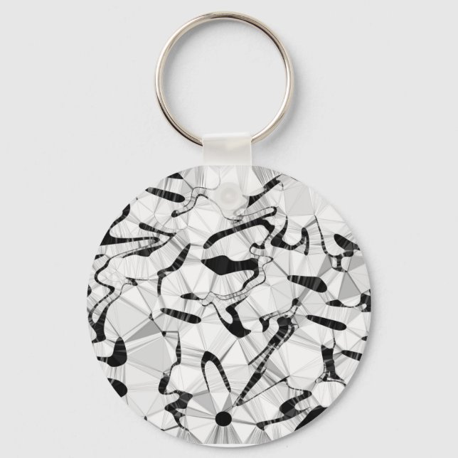 Svarta och vita i Rörelse Nyckelring (Framsida)