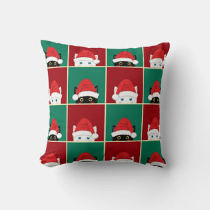Svarta och vita julklappar kudde