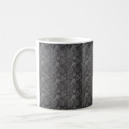 SVARTA OCH VITA JULPRYDNADER FÖR HELGDAGAR KAFFEMUGG