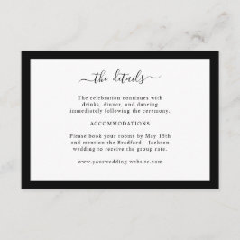 Svarta och vita kantdetaljer tilläggskort