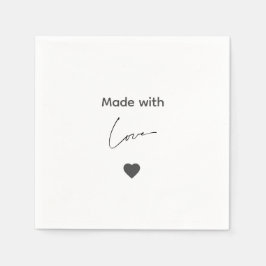 Svarta och vita kantiga grungiga Halloween servett