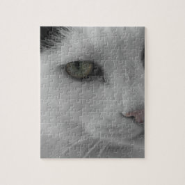 Svarta och vita katter ansikte pussel