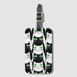 Svarta och vita katter bagagebricka
