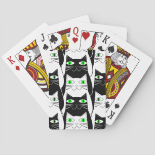 Svarta och vita katter casinokort
