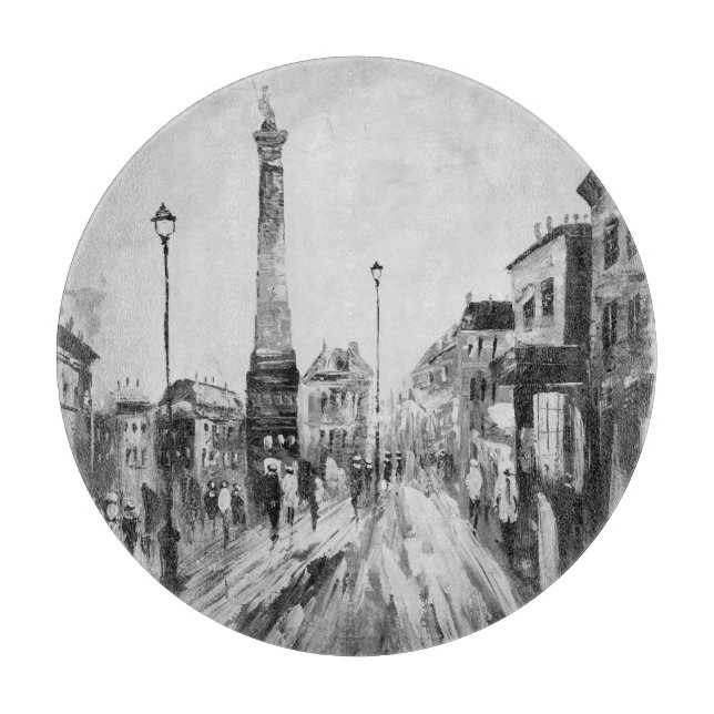 Svarta och vita konstnärliga målningar. (Framsidan)