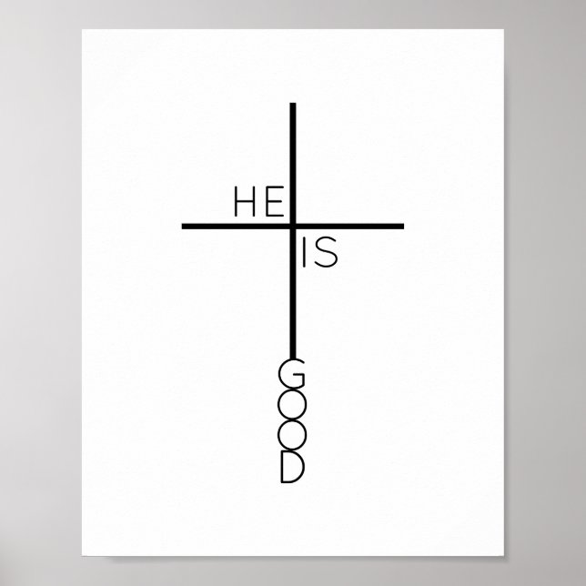 Svarta och vita Kor minimalistkristna Poster (Framsidan)