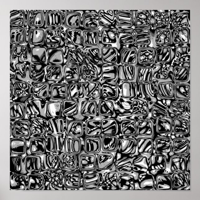 Svarta och vita kuber poster (Framsidan)