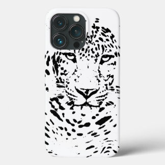 Svarta och vita leopard Fodral-Mate iphone case