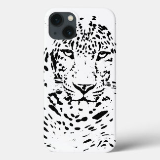 Svarta och vita leopard Fodral-Mate iphone case