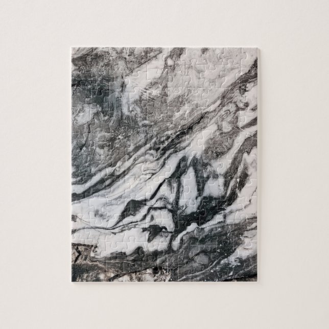 Svarta och vita Marble Struktur Mönster Pussel (Vertikal)
