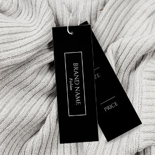 Svarta och vita moderna Märkre Litet Visitkort