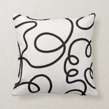 Svarta och vita moderna, minimala penseldrag