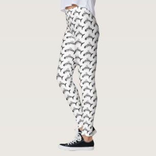 Svarta och vita Mönster Leggings