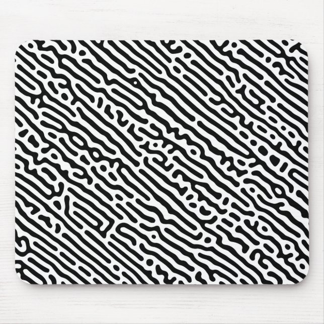 Svarta och vita Mönster Musmatta (Framsidan)
