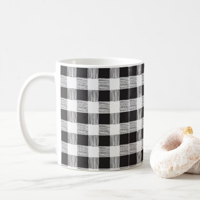 Svarta och vita Mugg (Med munk)