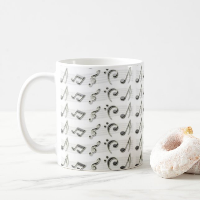 Svarta och vita nothuvuden kaffemugg (Med munk)