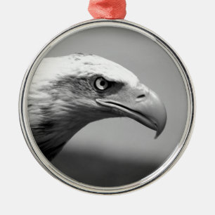Svarta och vita örnen Öga Julgransprydnad Metall