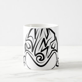 Svarta och vita örter kaffemugg