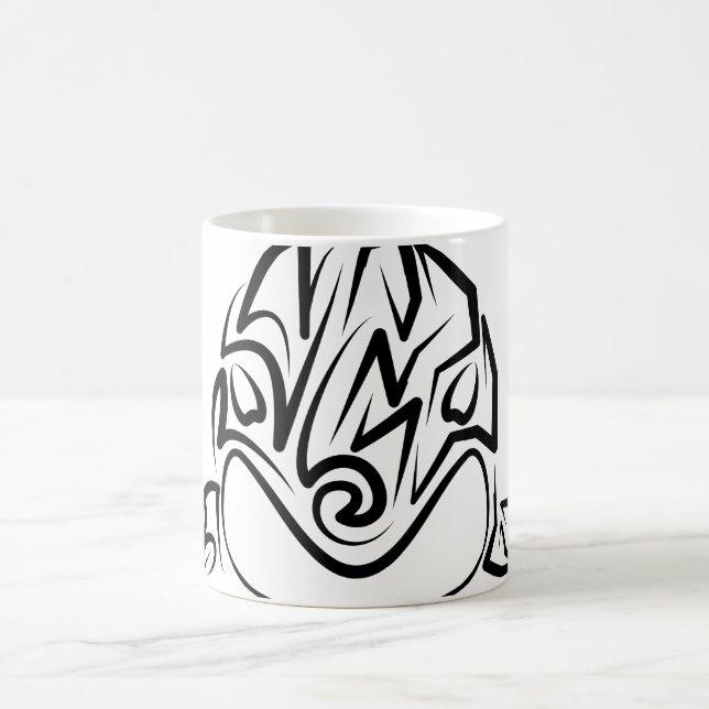 Svarta och vita örter kaffemugg (Center)