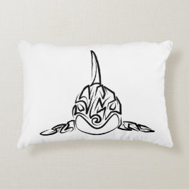 Svarta och vita örter prydnadskudde