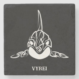 Svarta och vita örter stenunderlägg