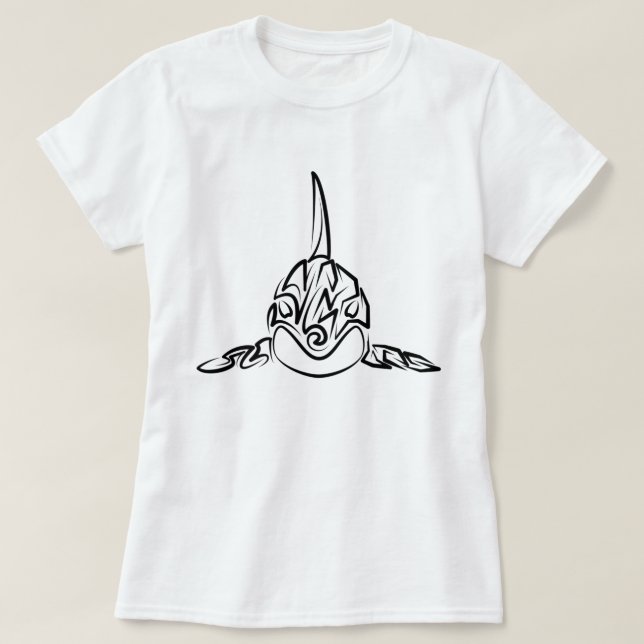 Svarta och vita örter t shirt (Design framsida)