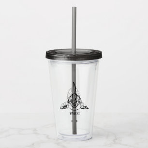 Svarta och vita örter take away mugg