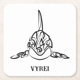 Svarta och vita örter underlägg papper kvadrat