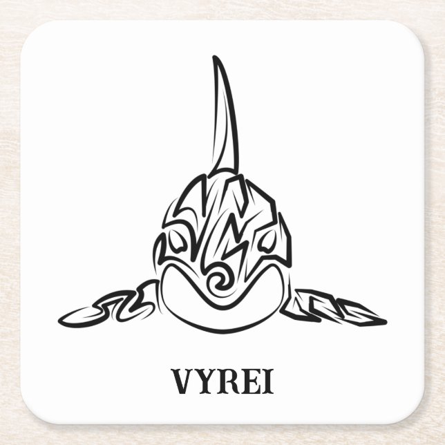 Svarta och vita örter underlägg papper kvadrat (Framsidan)