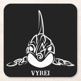 Svarta och vita örter underlägg papper kvadrat