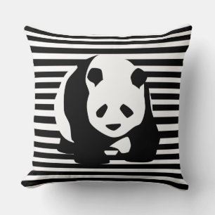 Svarta och vita panda och Rand Kudde