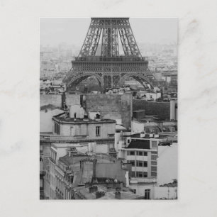Svarta och vita Paris-flyg Vykort